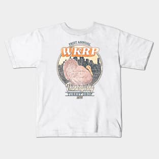 WKRP Turkey Drop Kids T-Shirt